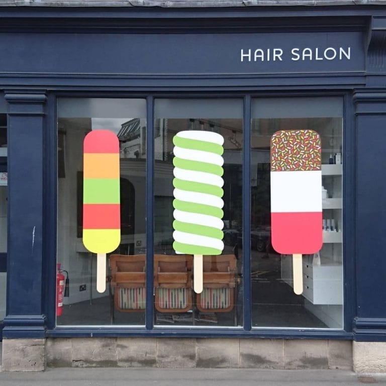 Minuteman Press gives salon monthly makeover with Drytac Polar