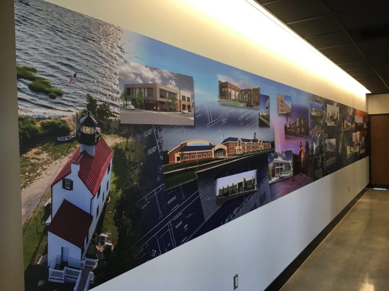 Acu-Print Corp. uses Drytac ReTac Textures Linen to celebrate client’s achievements with printed murals