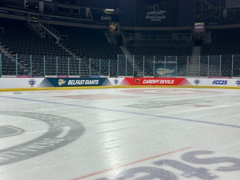 Signs Express Belfast transforms the Belfast Giants’ rink graphics with Drytac SpotOn White M50